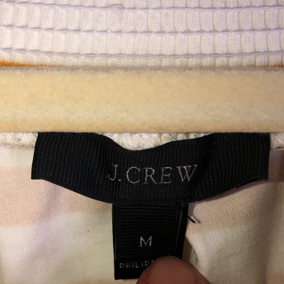 J. Crew Yellow & White Striped Off Shoulder Top Size Medium - Picture 8 of 9